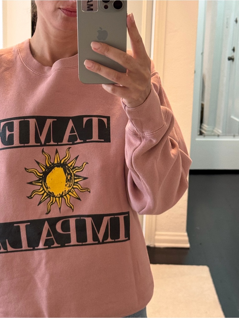 Tame Impala Pink Sun Graphic Crewneck Sweater